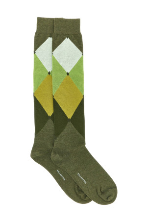 Diamond-shaped socks Green