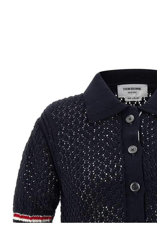 'Hector pointelle' polo shirt Blue