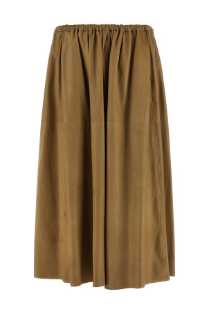 Leather skirt Beige