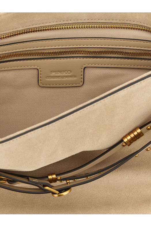 'Belt' large shoulder bag Beige