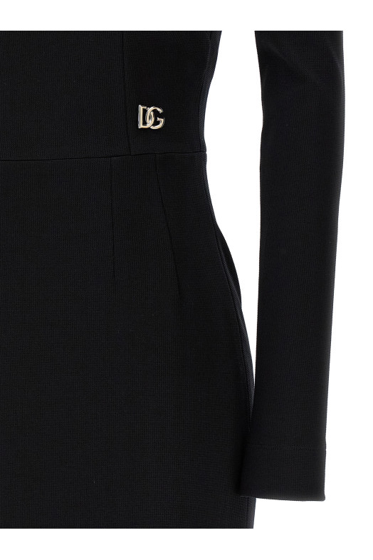 Logo dress Black