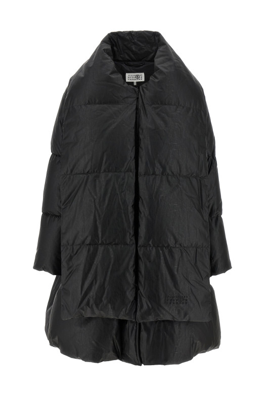 Scarf down jacket Black