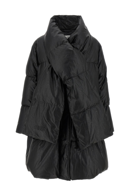 Scarf down jacket Black