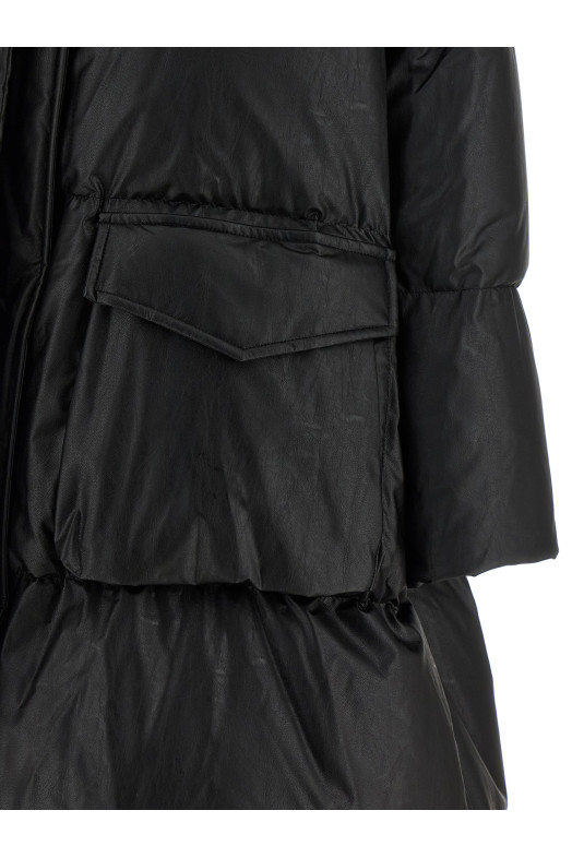 Scarf down jacket Black