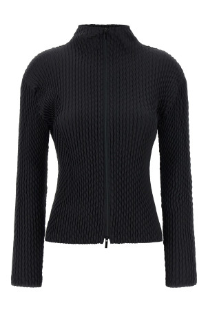 'Sleek Pleats' cardigan Black
