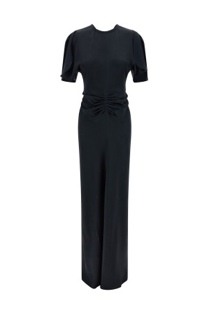 'Gathered Waist' dress Blue