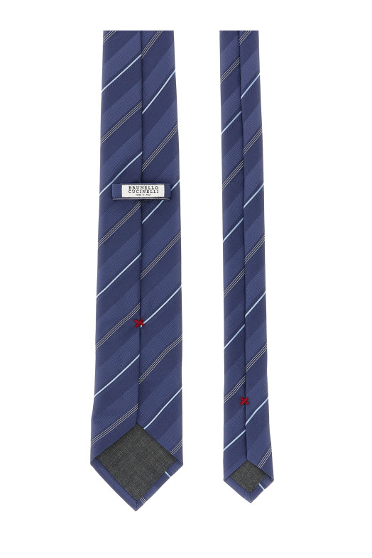Operated stripe tie Blue