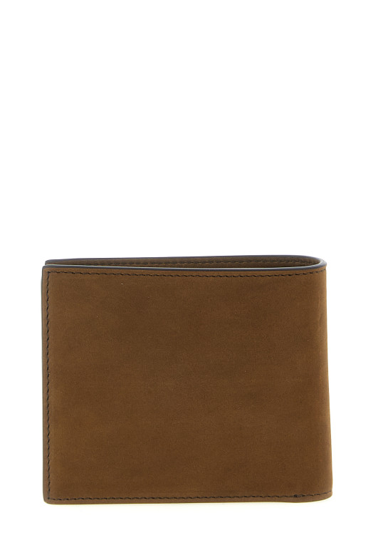 Nubuck leather wallet Brown