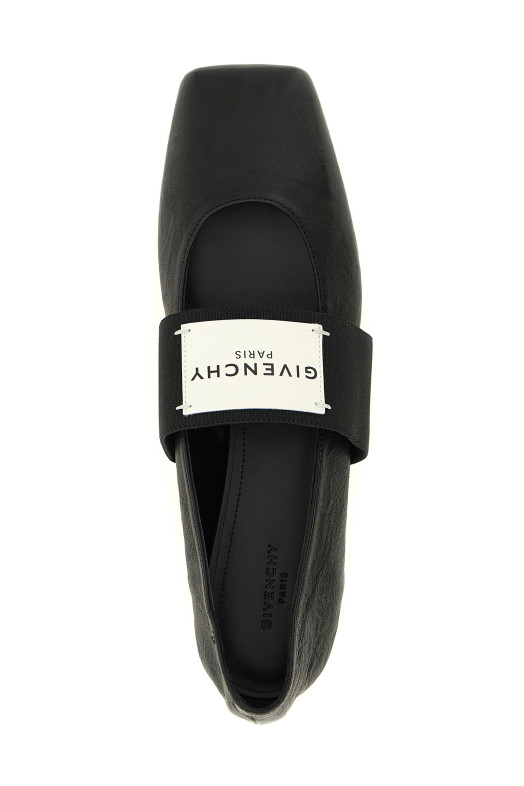 'Sliced Square' ballet flats Black