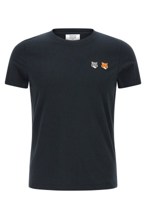 'Double Fox Head' T-shirt Gray