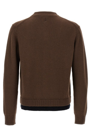 'Contrast Layered' cardigan Brown