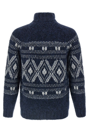 'Geometric Jacquard' cardigan Blue