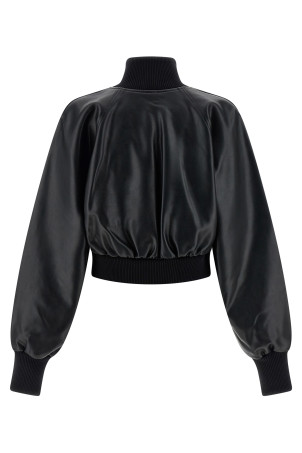 High neck bomber jacket Black