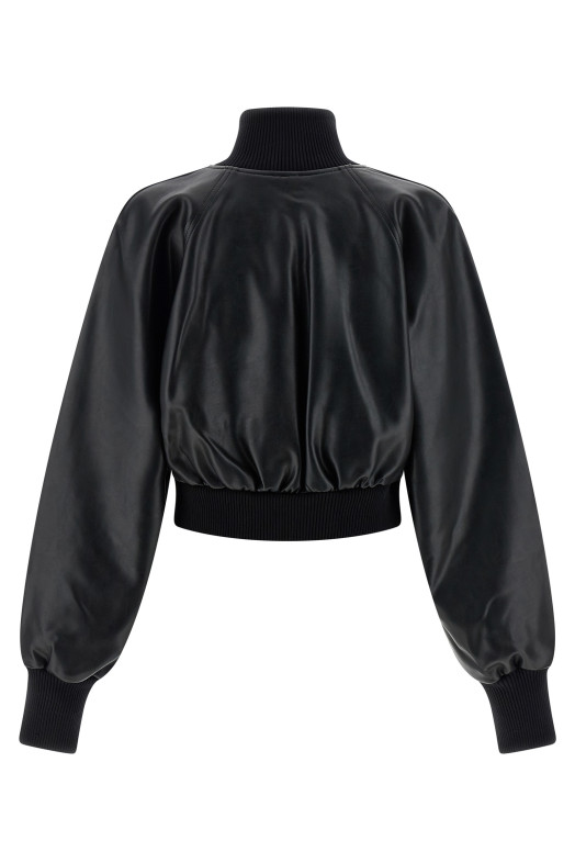 High neck bomber jacket Black