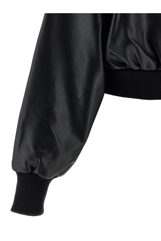 High neck bomber jacket Black