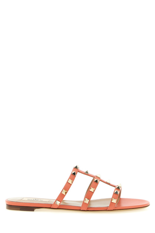 Valentino Garavani 'Rockstud' slides orange
