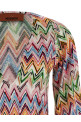 Zig zag embroidery dress Multicolor