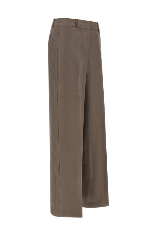 Linen trousers Brown