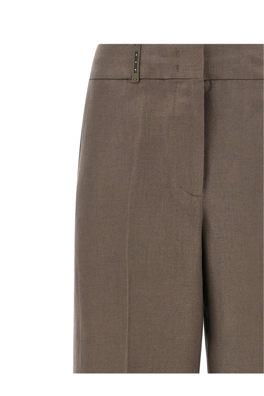 Linen trousers Brown