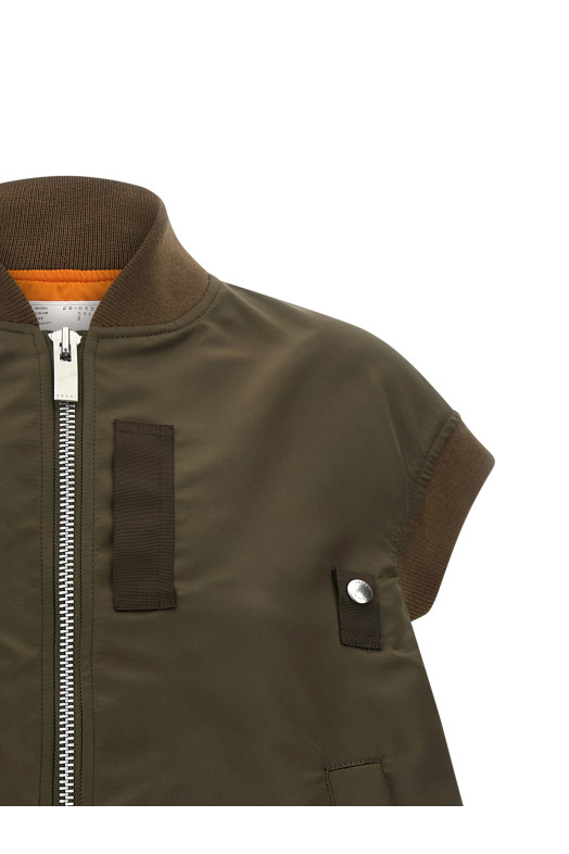 Asymmetrical hem vest Green