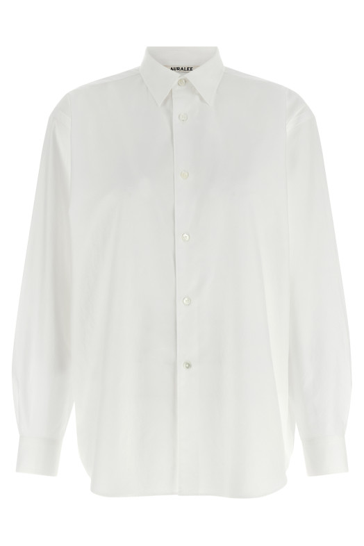 'Washed Finx Twill' shirt White