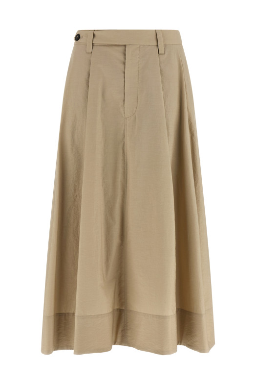Cotton skirt Beige