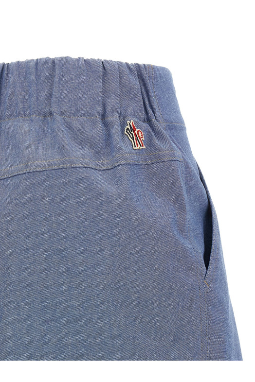 Chambray cotton shorts BLUE