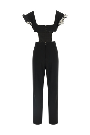 Cut-out jumpsuit Black