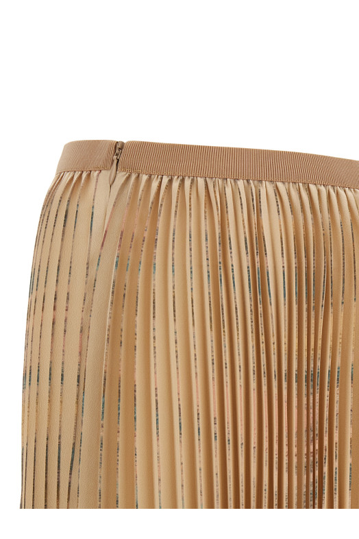 Pleated skirt Beige