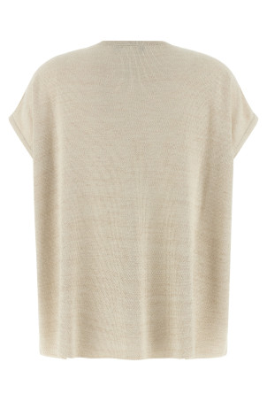 Lamé thread sweater Gold