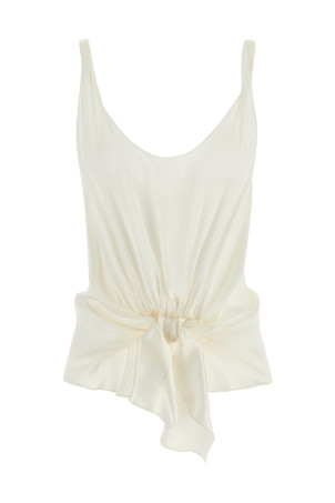 'Front Knot' top White