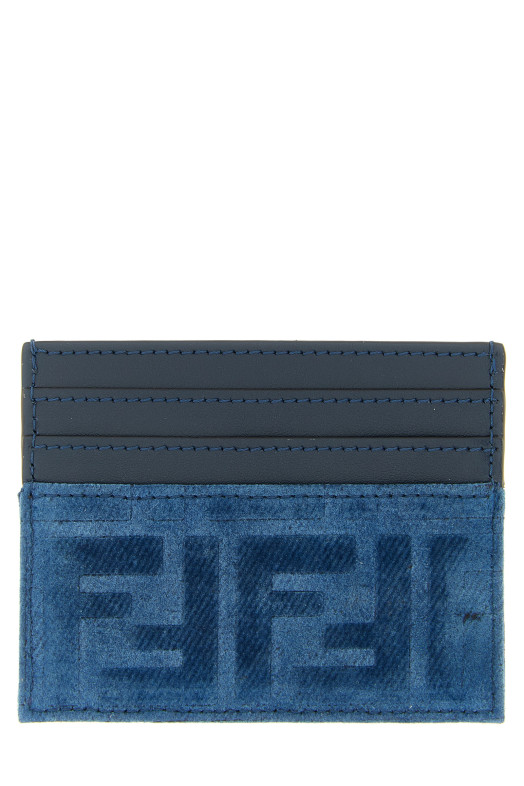 FF denim card holder Blue