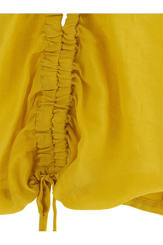 Gathered top Yellow