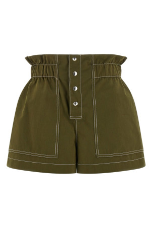 Gabardine shorts Green