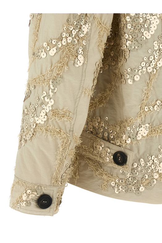 'Dazzling Seabed Embroidery' jacket Beige