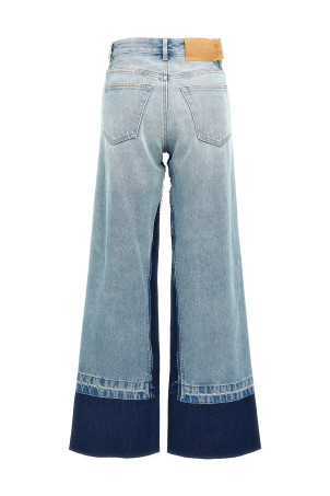 Contrast insert jeans BLUE