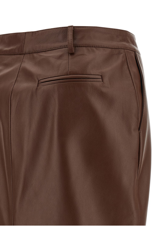 Leather skirt Brown