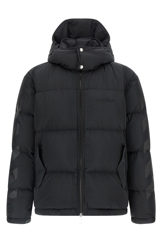 'Diagonal Arrow' down jacket Black