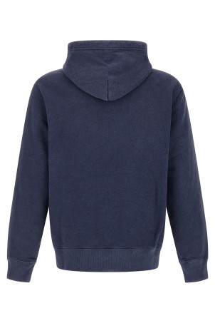 Vintage print hoodie Blue