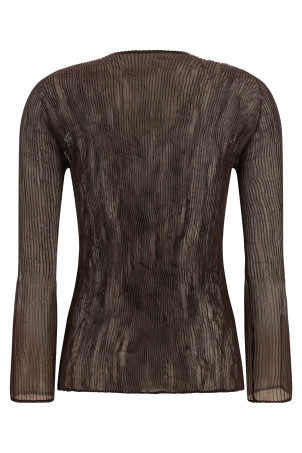 'Chiffon Twist 1' top Brown