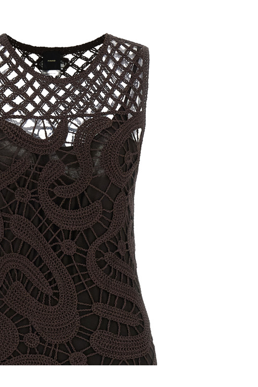 'Bufera' dress Brown