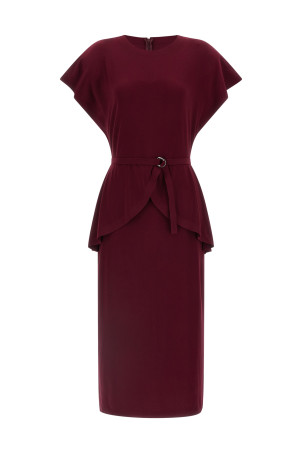 Peplum dress Bordeaux