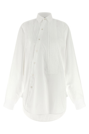 'Crazy smoking plissée' shirt White