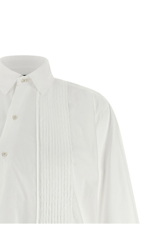 'Crazy smoking plissée' shirt White