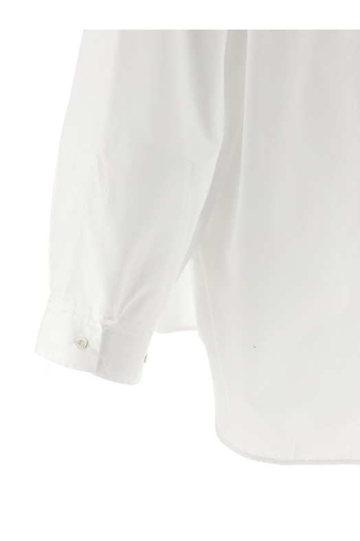 'Crazy smoking plissée' shirt White