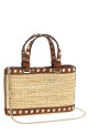 Valentino Garavani 'Rockstud' mini shopping bag Beige