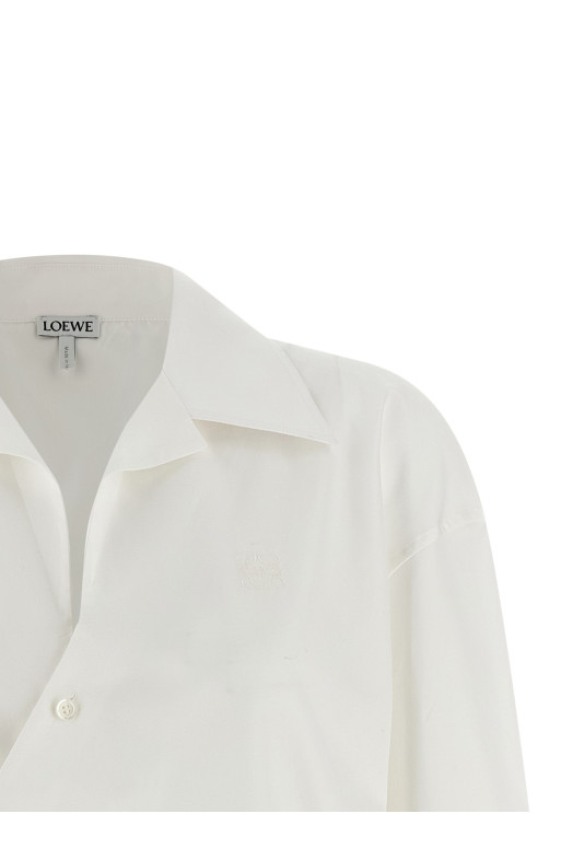 'Anagram' diagonal shirt White