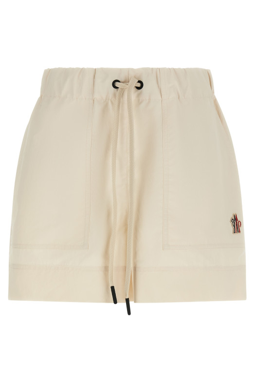 Technical froissé shorts White