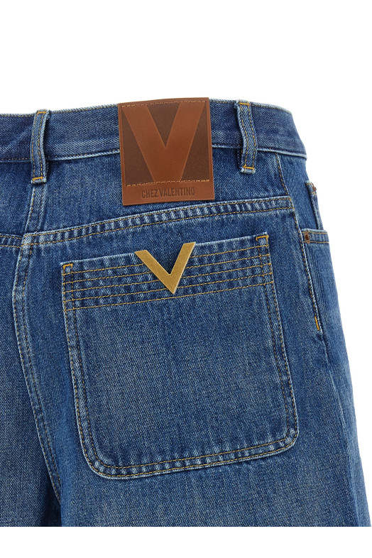 Valentino Garavani VGold Shorts Blue