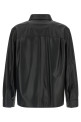 Nappa leather overshirt Black